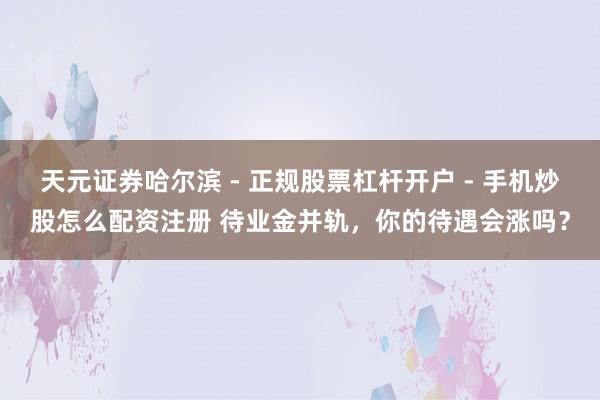天元证券哈尔滨 - 正规股票杠杆开户 - 手机炒股怎么配资注册 待业金并轨，你的待遇会涨吗？