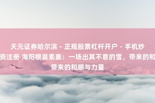天元证券哈尔滨 - 正规股票杠杆开户 - 手机炒股怎么配资注册 海阳银装素裹：一场出其不意的雪，带来的和顺与力量